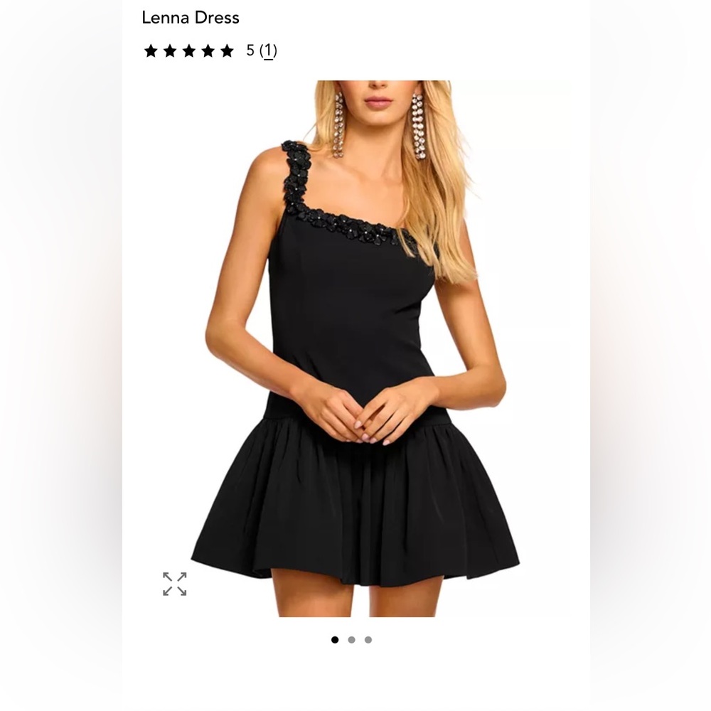 Ramy Brook Black Dress with Embellished Neckline